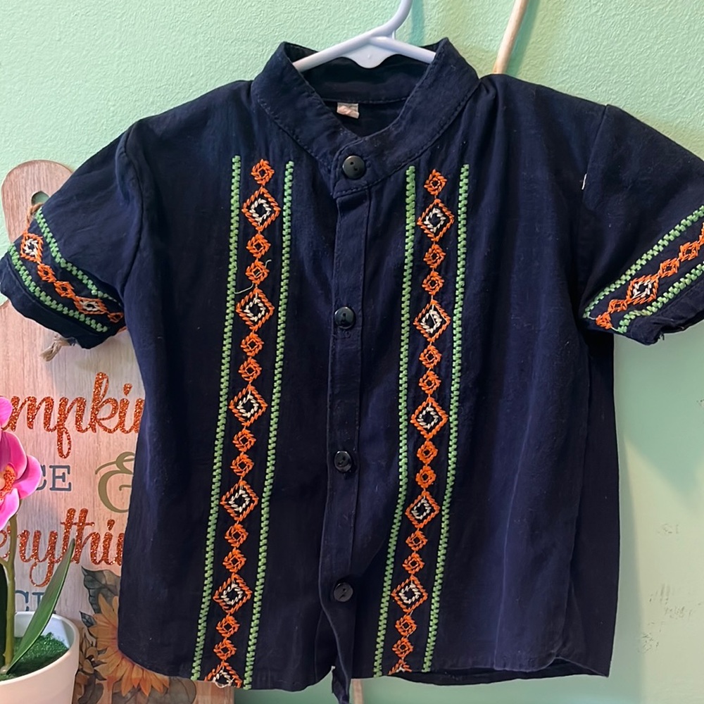 Handmade button down shirt for toddler